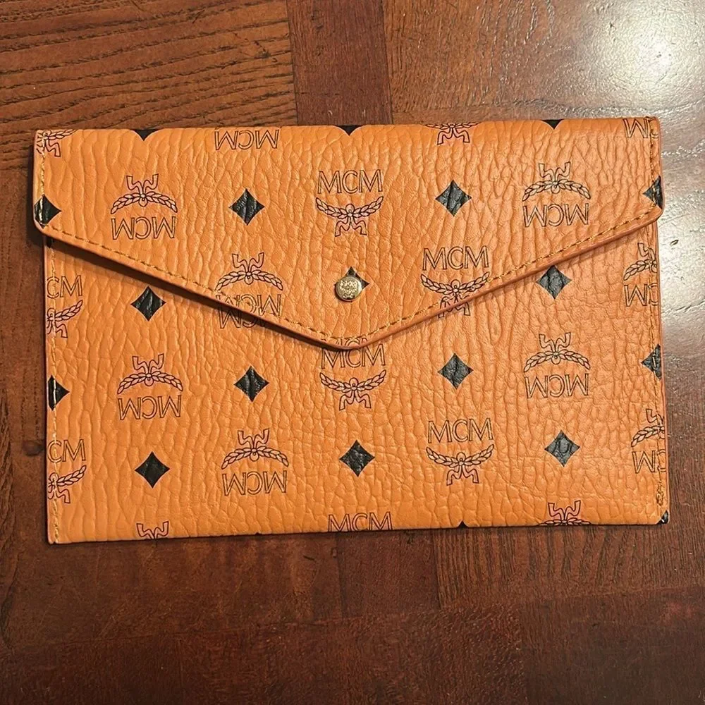 MCM Thin Envelope Clutch with Box